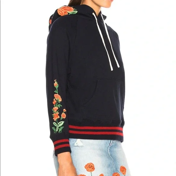 MOTHER Embroidered Floral Square Hoodie - Picture 7 of 9